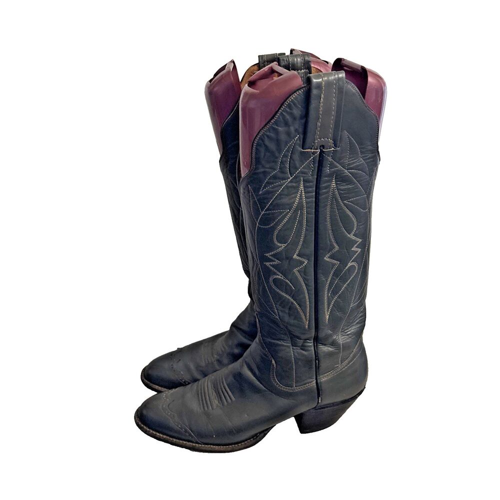Sanders Boot Makers Handcrafted in Mexico Grey Leather Boots Size 9-9.5